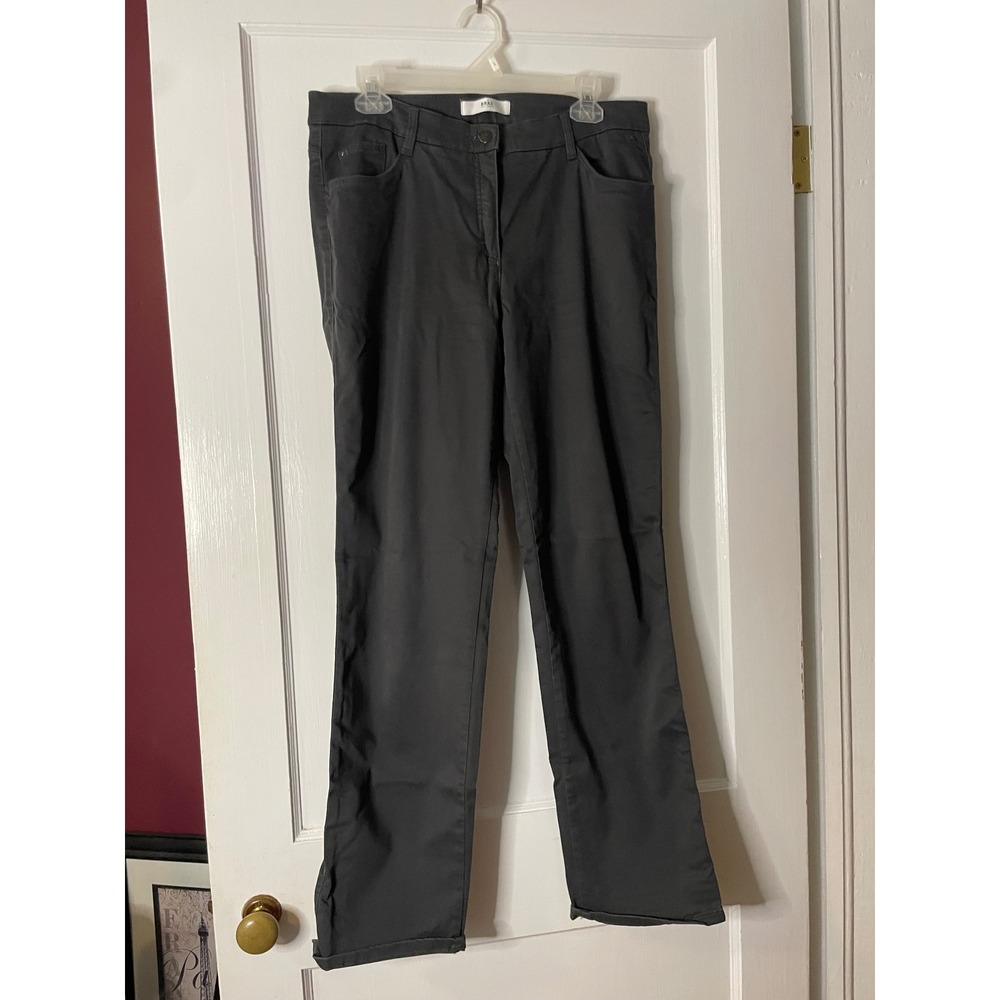 Brax Feel Good Carola Pants Gray Casual Career Trousers Womens Size 34/32